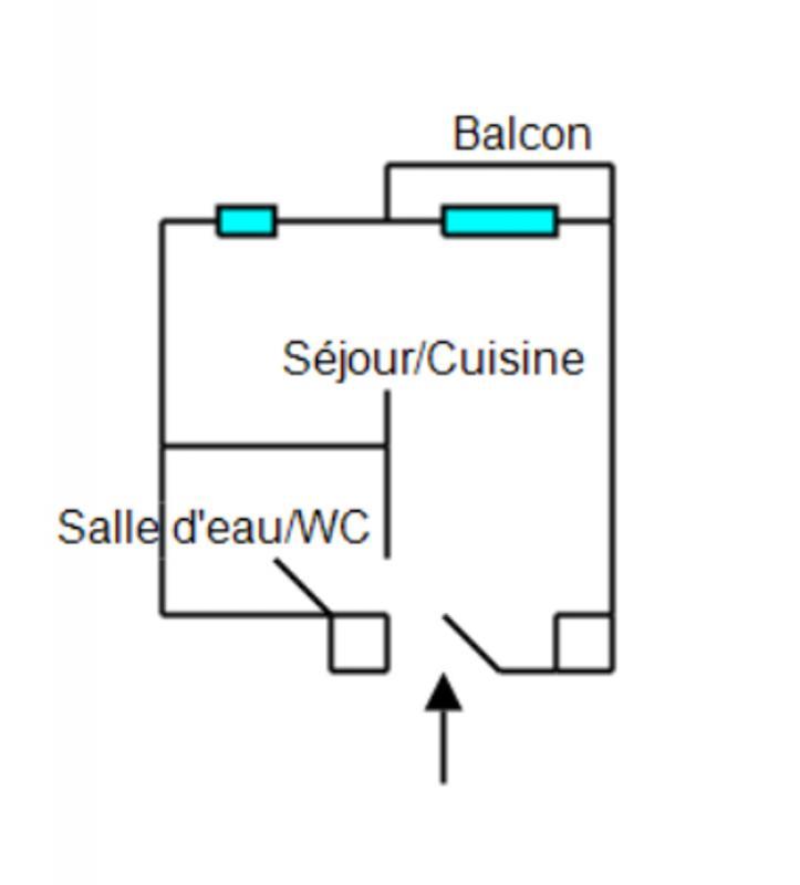 Studio - 19 m² - 1 pièce