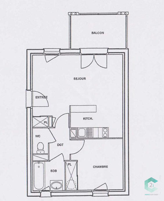 Appartement - 41 m² - 2 pièces