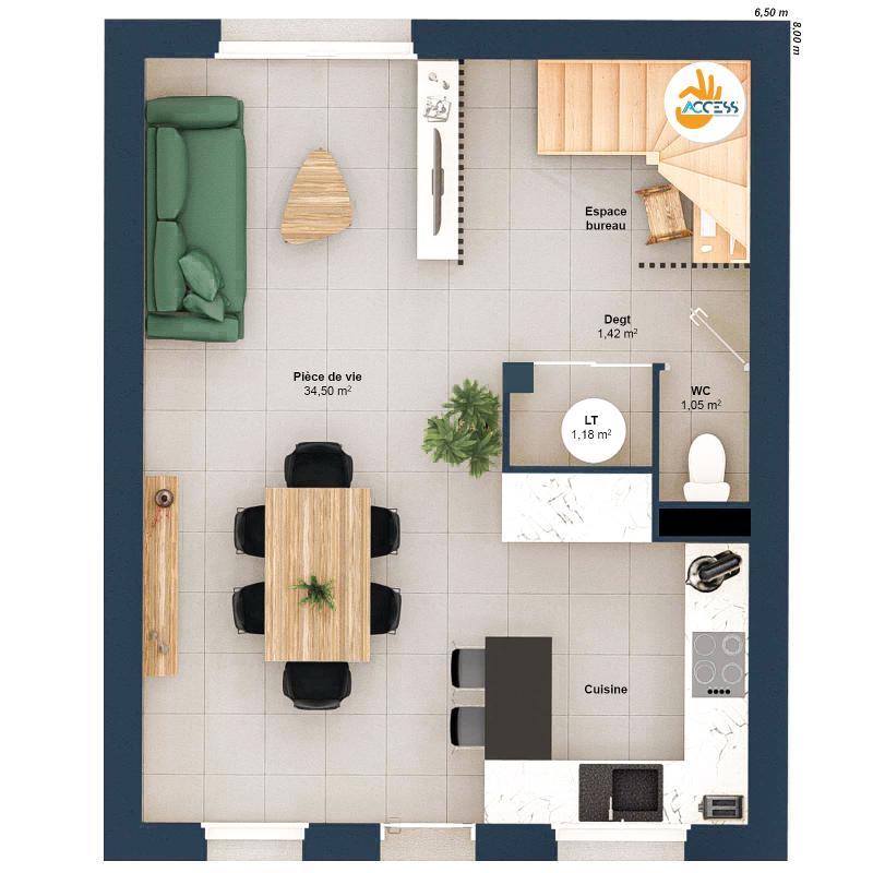 Maison - 75 m² - 5 pièces