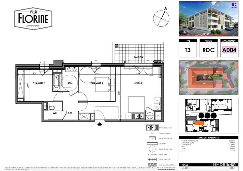 Appartement - 59 m² - 3 pièces