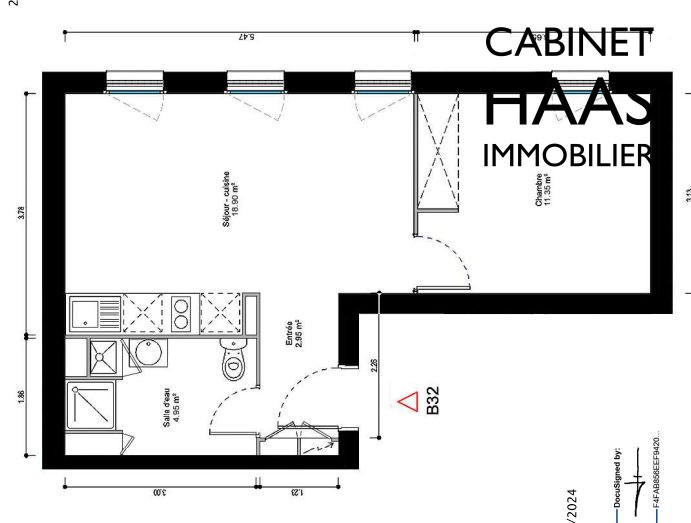 Appartement - 38 m² - 2 pièces