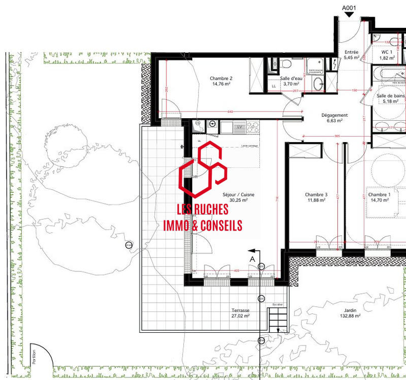 Appartement - 94 m² - 4 pièces