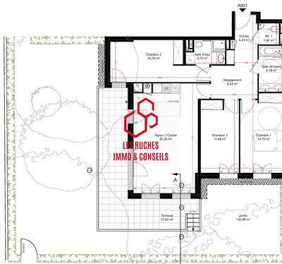 Appartement - 94 m² - 4 pièces