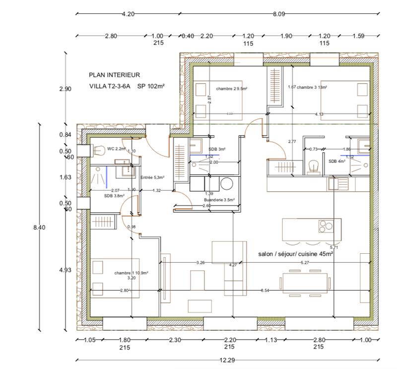 Villa - 85 m² - 4 pièces