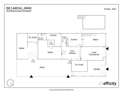 Bureau - 345 m² - 6 pièces