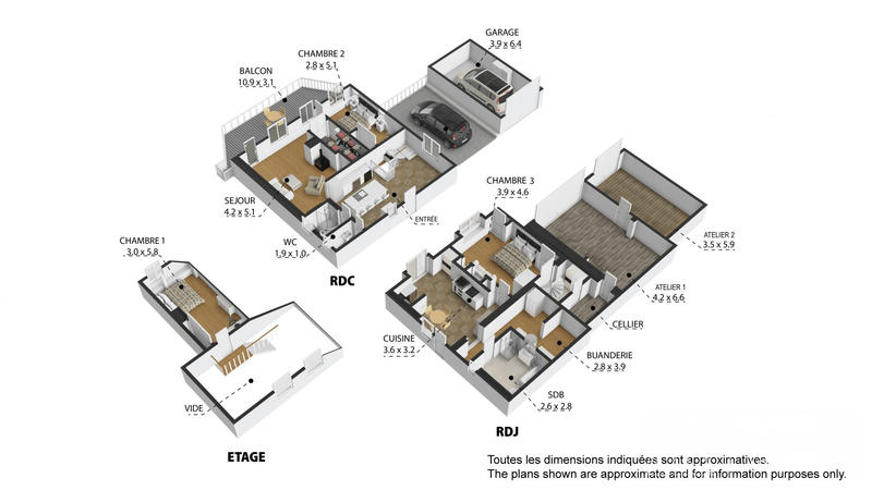 Châlet - 216 m² - 5 pièces