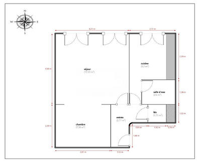 Appartement - 40 m² - 1 pièce