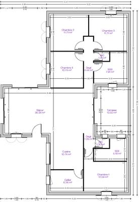 Maison - 121 m² - 5 pièces