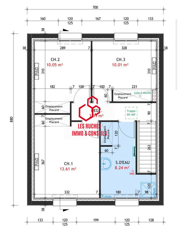 Maison traditionnelle - 93 m² - 4 pièces