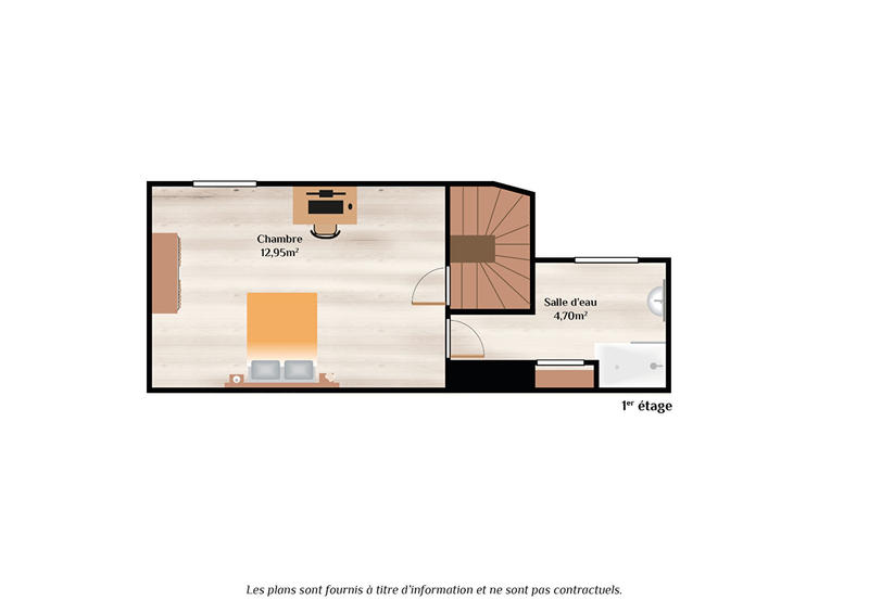 Maison - 37 m² - 2 pièces