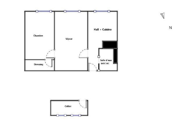 Appartement - 43 m² - 2 pièces