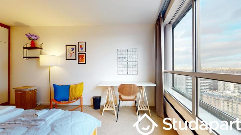 Chambre - 9 m² - 1 pièce