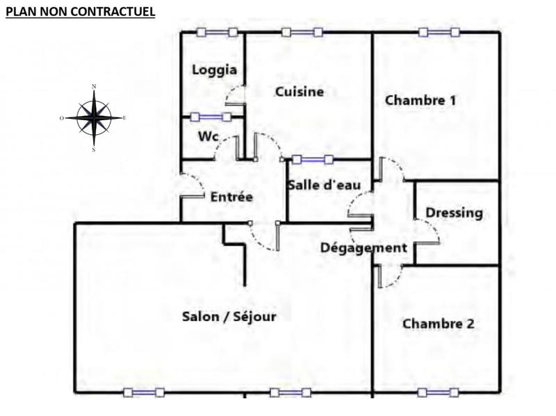 Appartement - 65 m² - 3 pièces