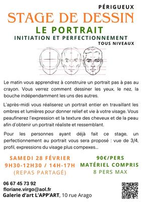Stage dessin-peinture : le Portrait par Floriane Virgo