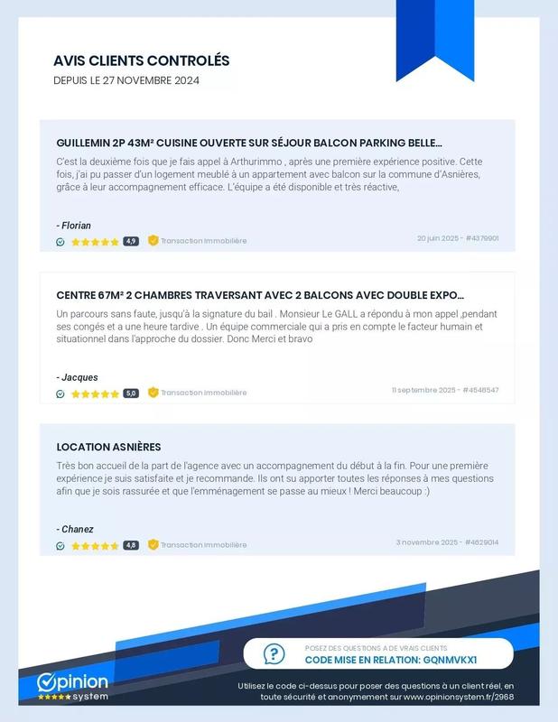 Appartement - 36 m² - 2 pièces