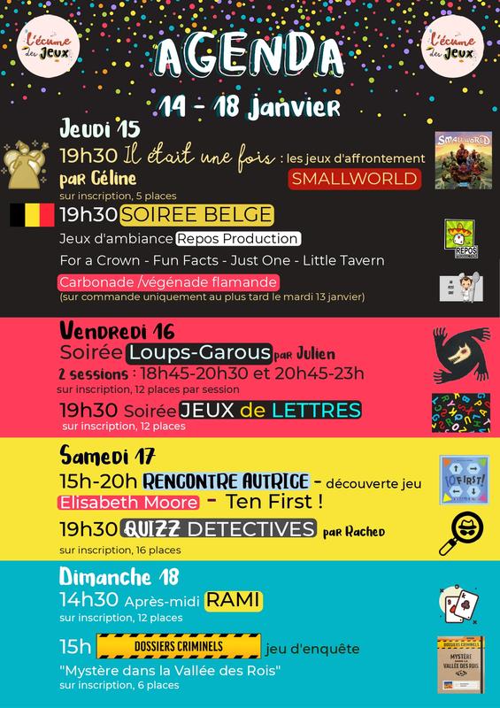 Soirée Belge, soirée Loups-Garous, et le quizz détectives