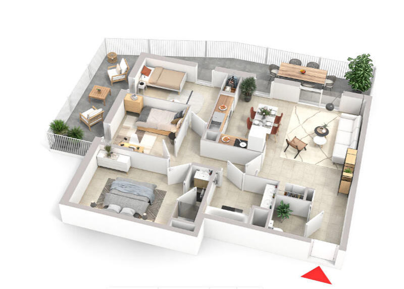 Appartement - 81 m² - 4 pièces