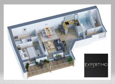 Appartement - 52 m² - 3 pièces