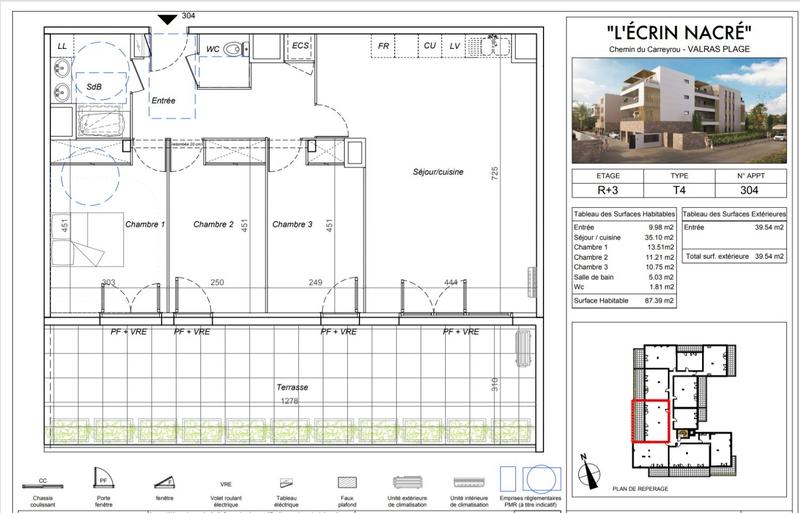 Appartement - 87 m² - 4 pièces