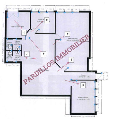 Bureau - 104 m² - 4 pièces