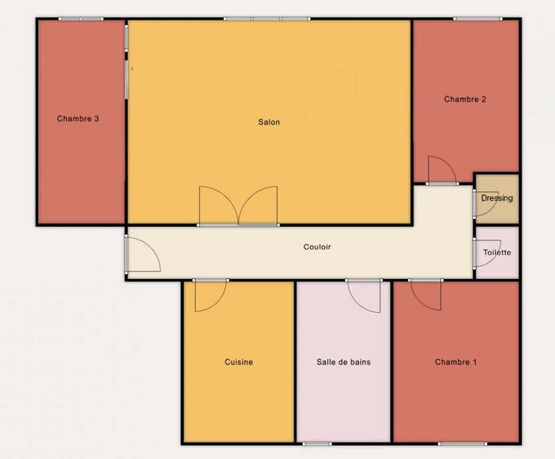 Chambre - 21 m² - 4 pièces