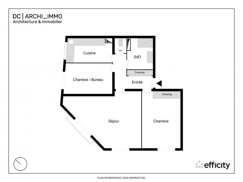 Appartement - 60 m² - 3 pièces