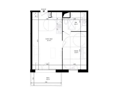 Appartement - 61 m² - 3 pièces