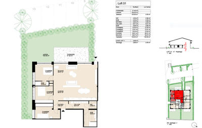 Loft - 130 m² - 4 pièces