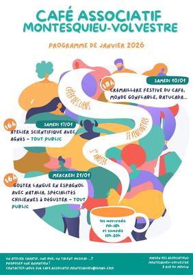 Programmation du Café Assiociatif de Montesquieu-Volvestre