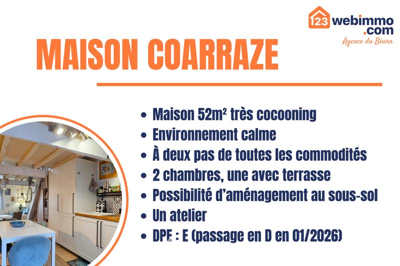 Maison - 52 m² - 3 pièces