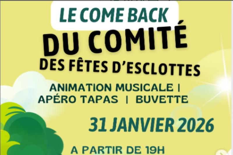 Le Come Back du comité des fêtes d'Esclottes