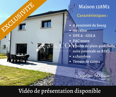 Maison - 128 m² - 5 pièces