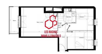 Appartement - 57 m² - 3 pièces
