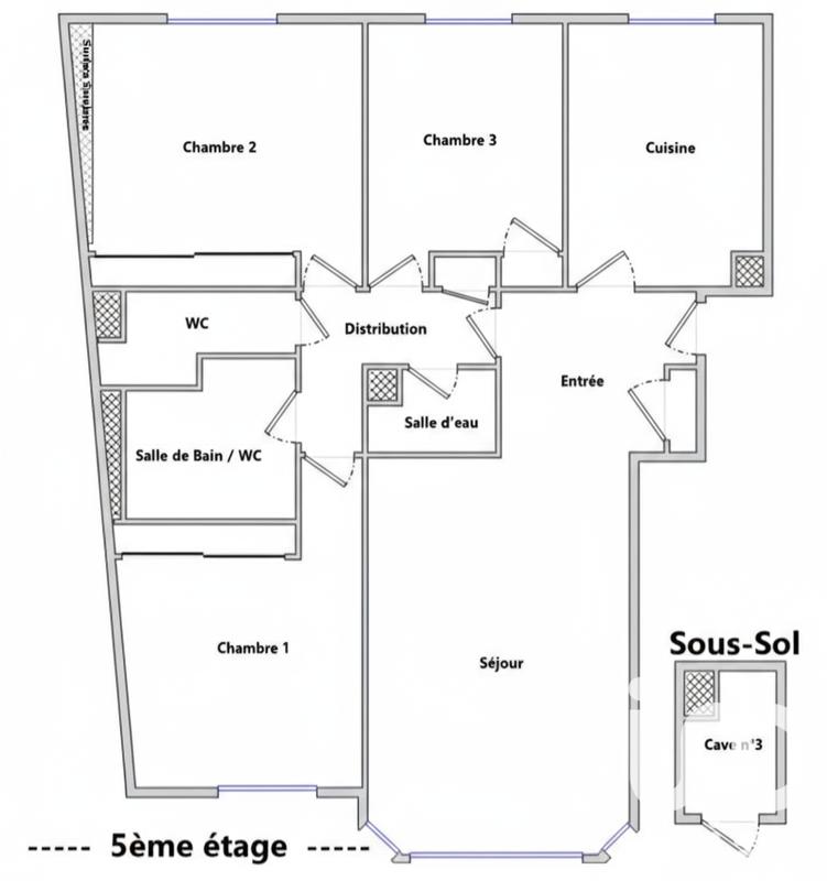 Appartement - 91 m² - 4 pièces