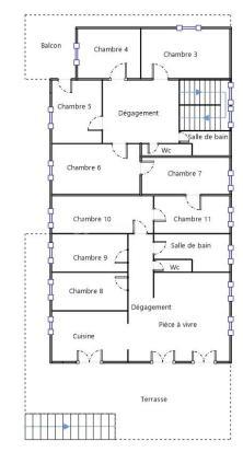 Maison jumelée - 290 m² - 14 pièces
