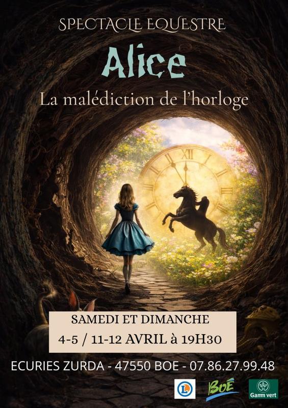Spectacle équestre : "Alice, la malédiction de l'horloge"