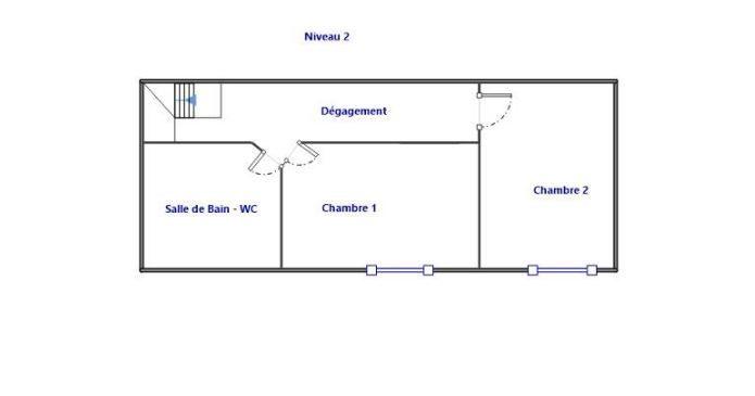 Duplex - 70 m² - 3 pièces