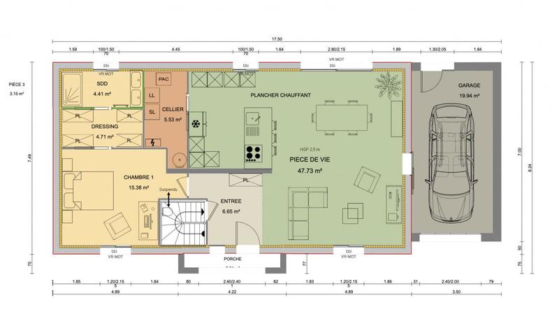 Maison - 185 m² - 1 pièce