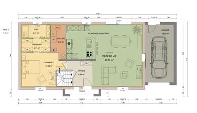 Maison - 185 m² - 1 pièce