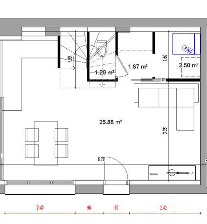 Appartement - 71 m² - 1 pièce