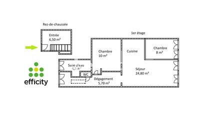Appartement - 61 m² - 3 pièces