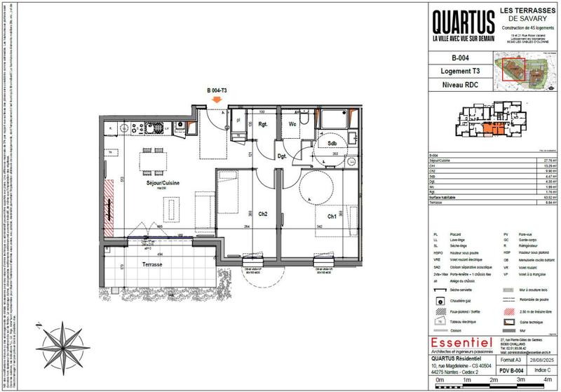 Appartement - 63 m² - 2 pièces