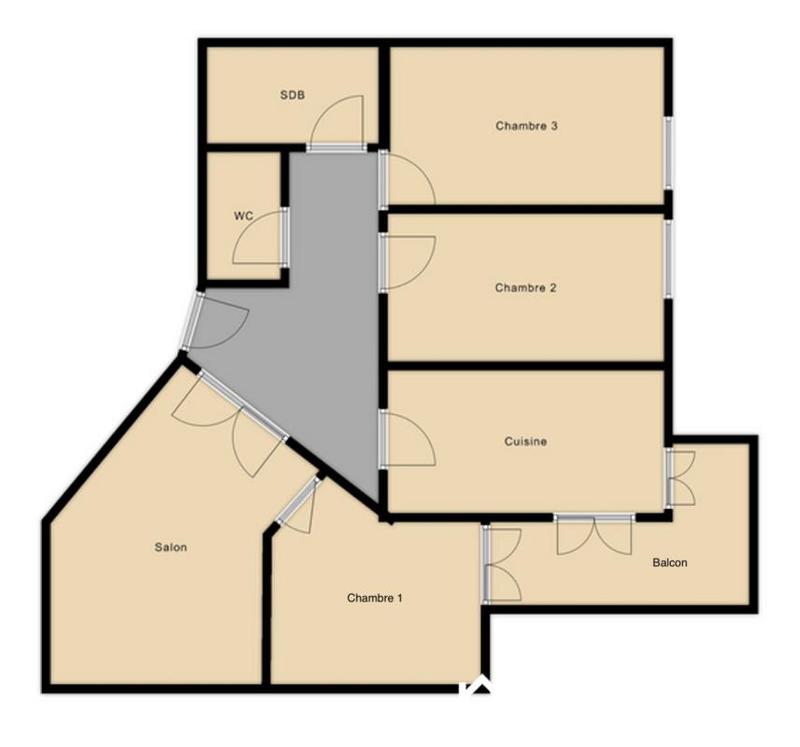 Chambre - 24 m² - 1 pièce