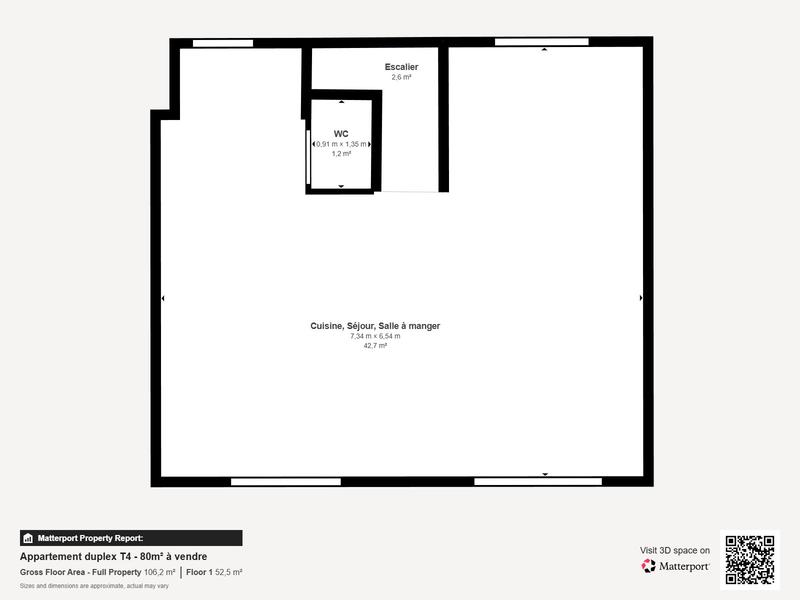 Duplex - 80 m² - 4 pièces