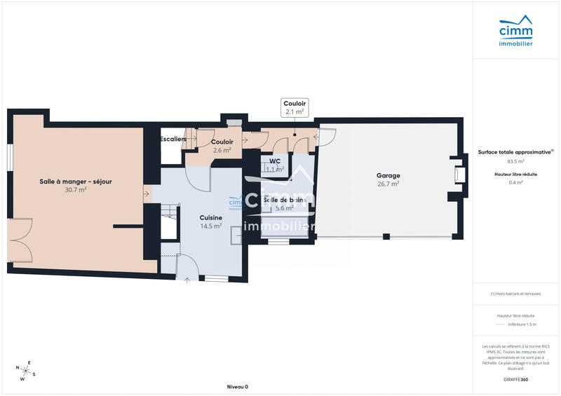 Maison - 96 m² - 3 pièces