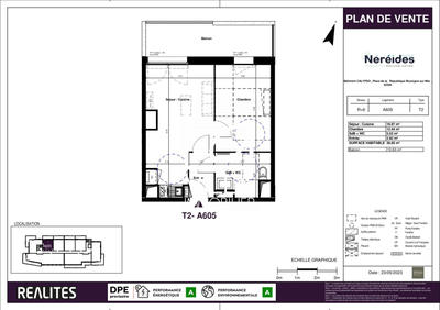 Appartement - 40 m² - 2 pièces