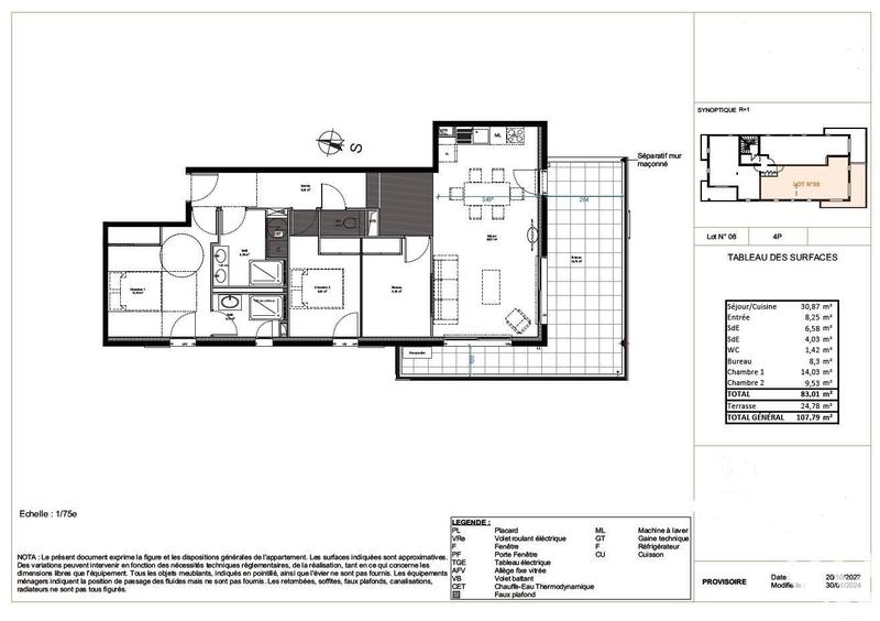 Appartement - 83 m² - 4 pièces