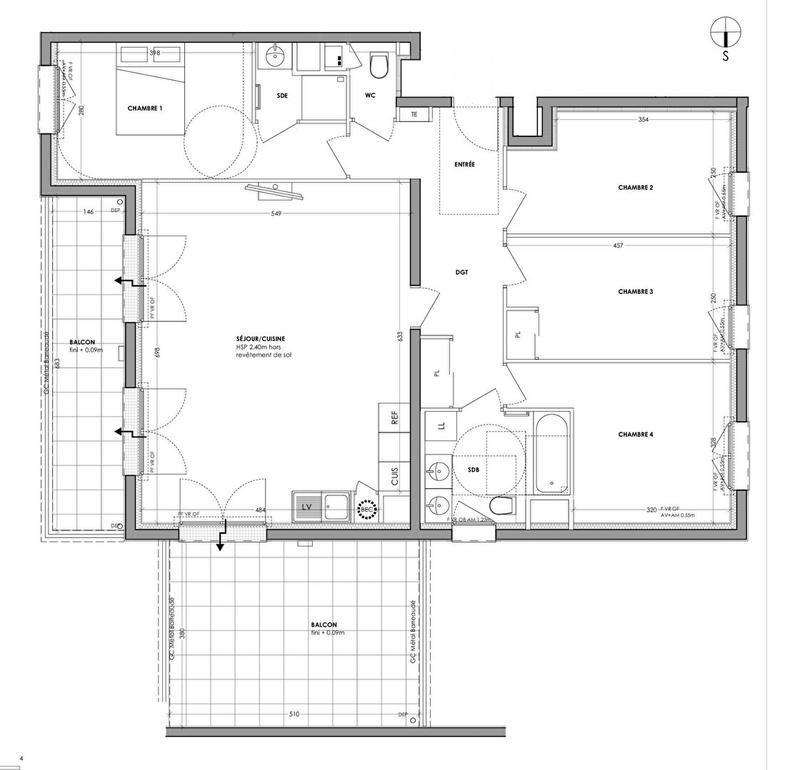Appartement - 106 m² - 5 pièces
