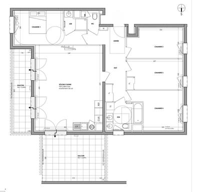 Appartement - 106 m² - 5 pièces