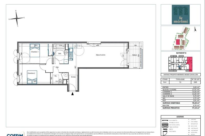 Appartement - 71 m² - 3 pièces